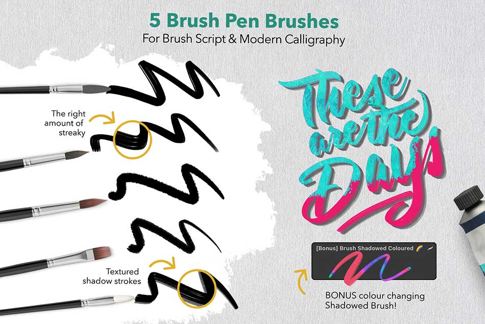Essentials for Lettering in Procreate - Brush Pens