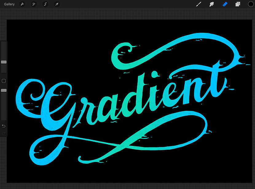 Gradient Lettering Tutorial with Free Procreate Brushes