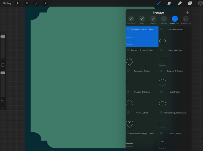 Procreate Tutorial : Create Beautiful Frames with Stamp Brushes