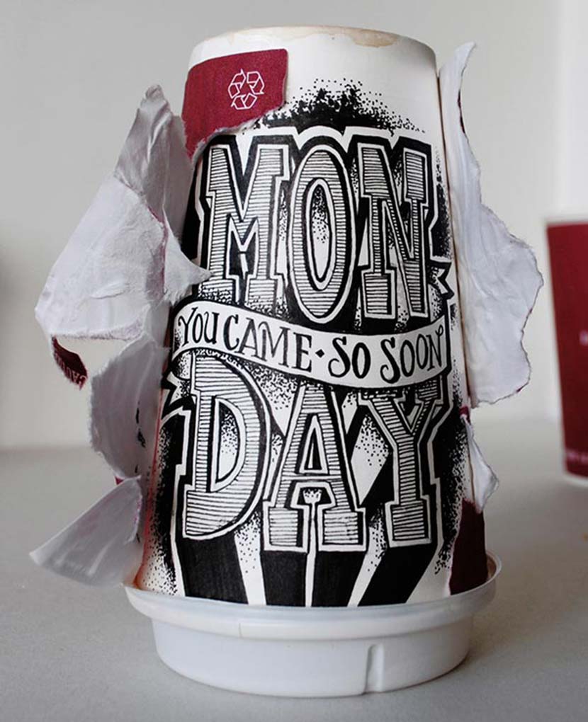 Coffee Cup Lettering by Rob Draper