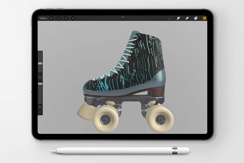 Glitter and Foil Kit for Procreate - 3D model skates