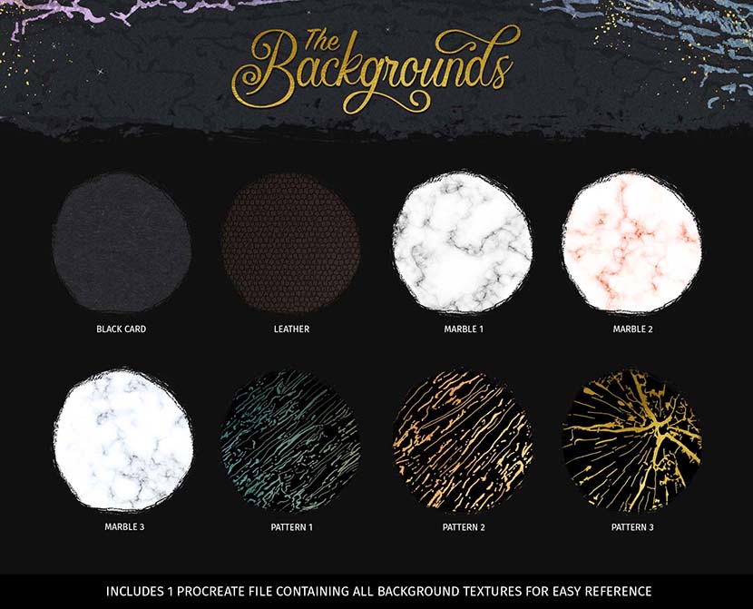 Glitter and Foil Kit for Procreate - Background Textures