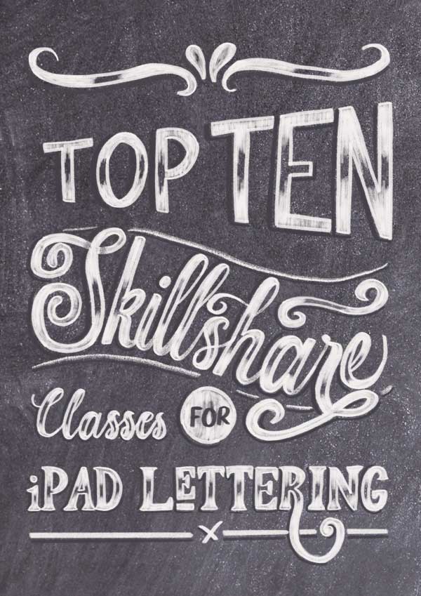 Top 10 Skillshare Class for iPad Lettering Artists