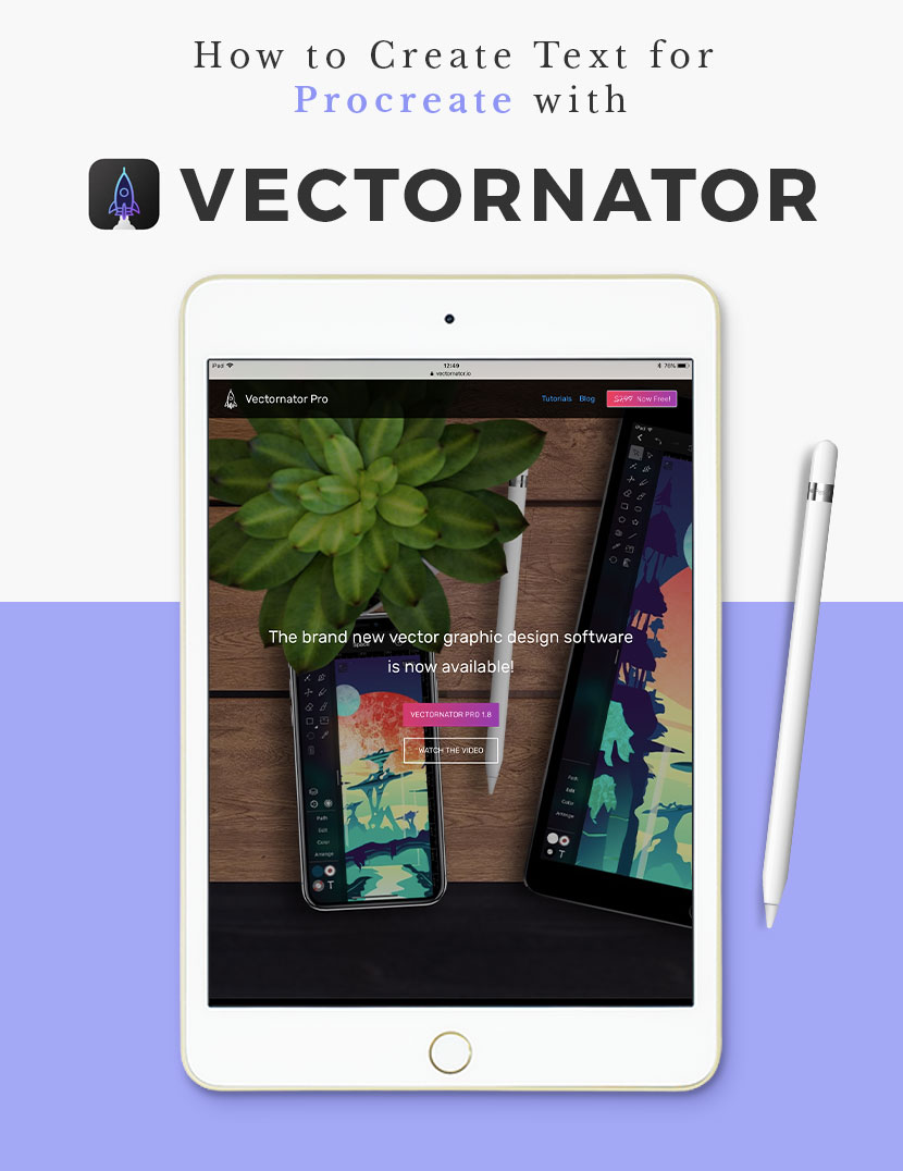 How to Create Text for Procreate with Vectornator