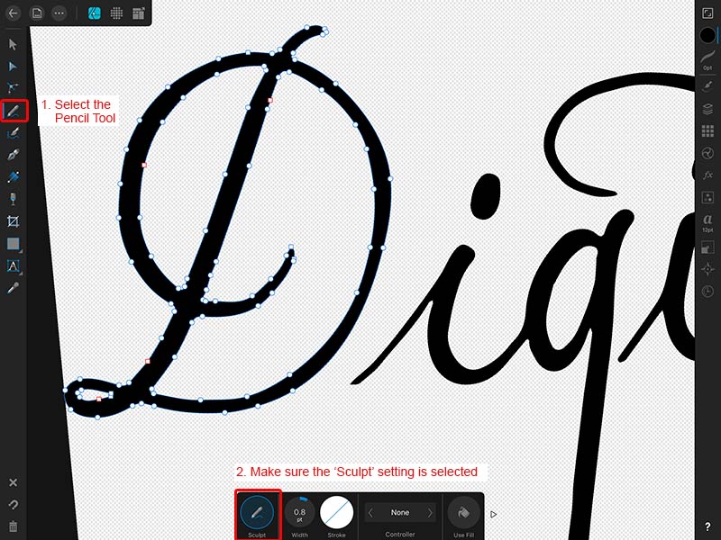 Vectorise Procreate Lettering on the iPad - iPad Calligraphy