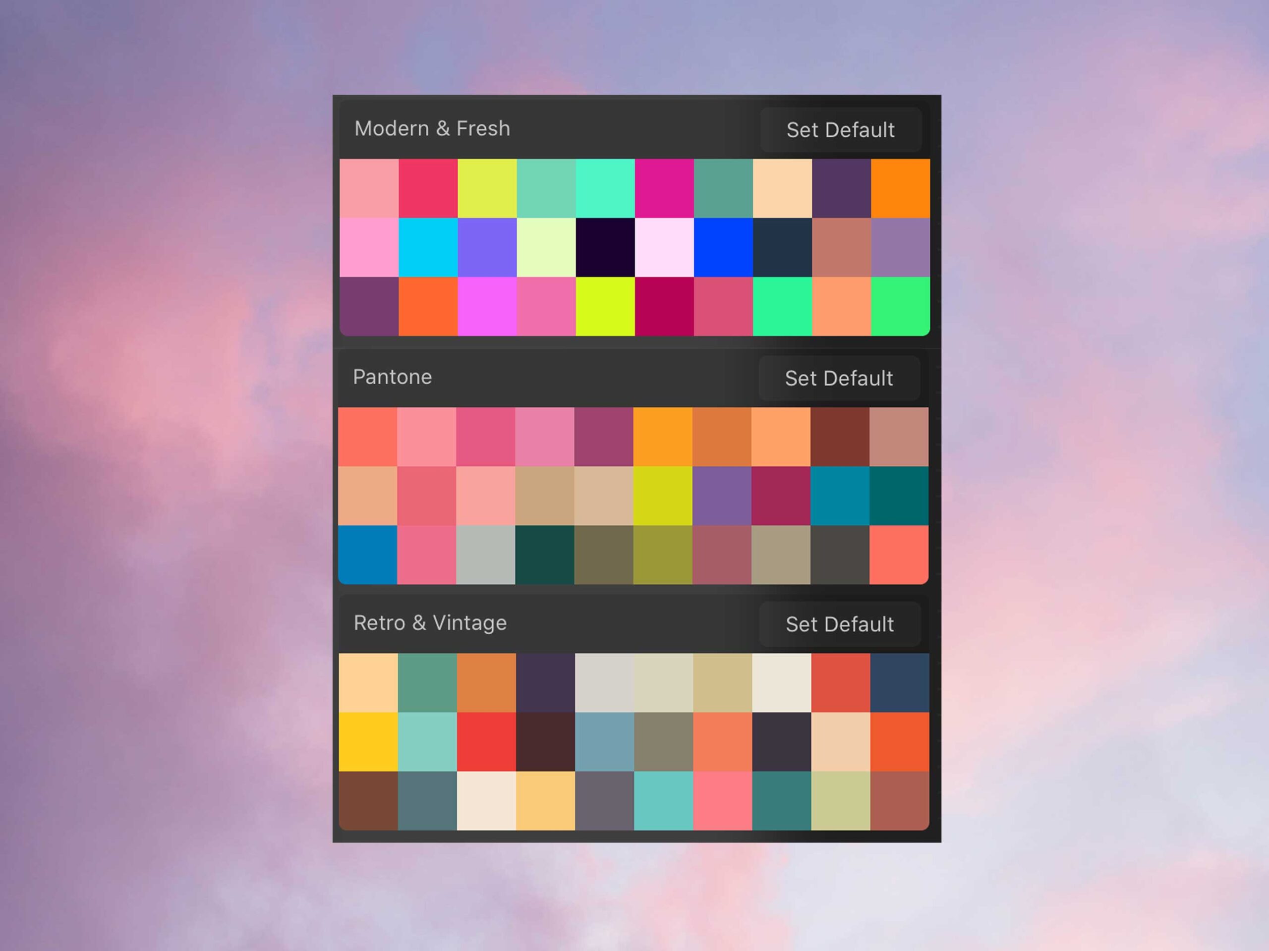 color palette for procreate free