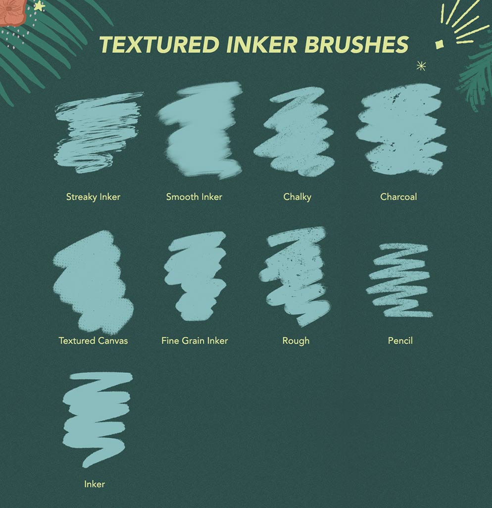 Texture Toolkit Brushes for Procreate - Textured Inker Brushes
