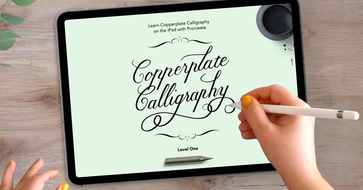 Peek inside the new Copperplate Guide for Procreate  iPad Calligraphy
