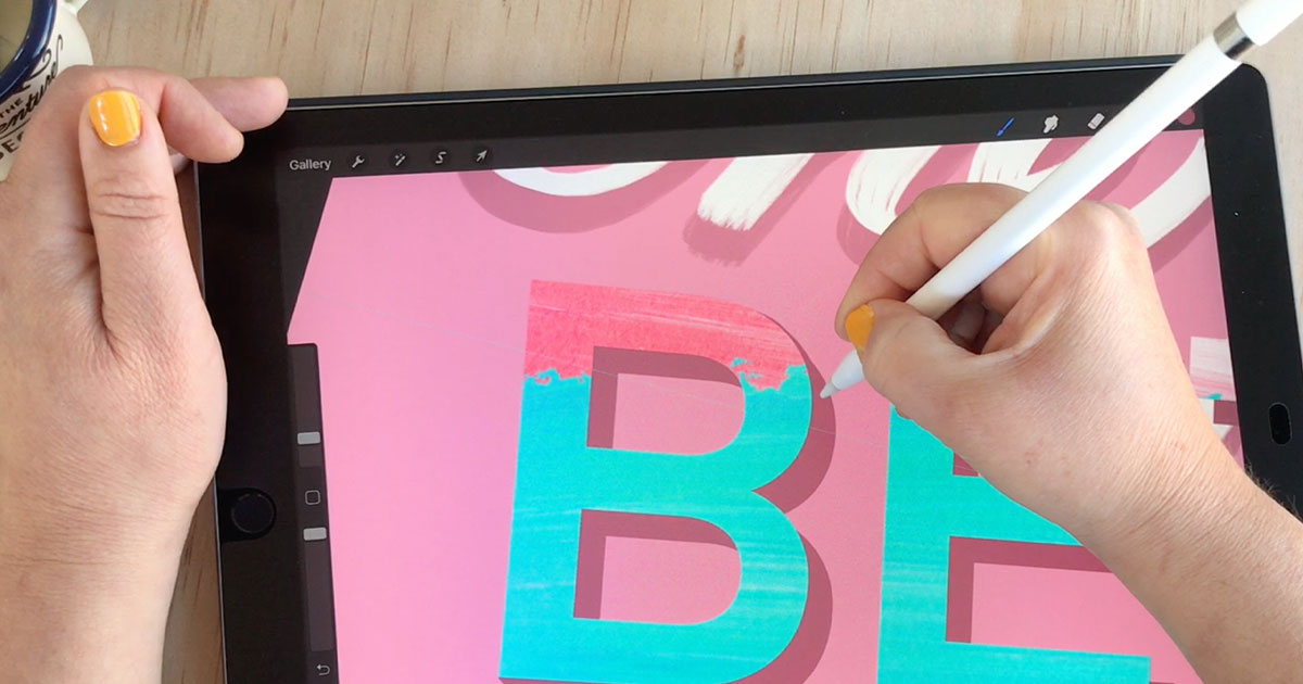 Hand Lettering + Text in Procreate - iPad Calligraphy