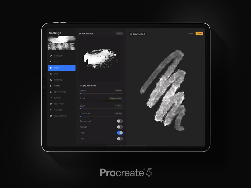 Procreate 5 Brush Studio