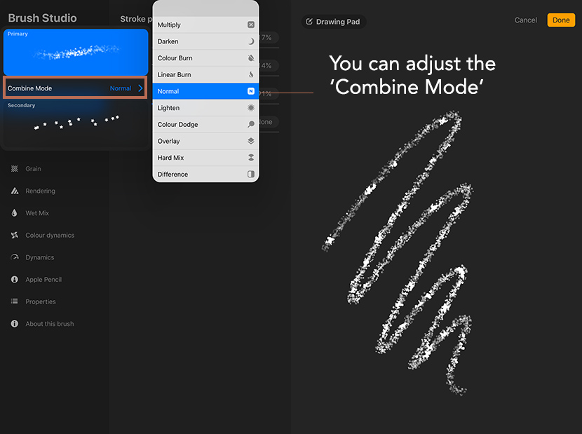 How to combine brushes in Procreate 5