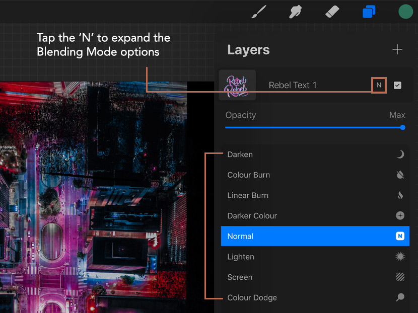 How to use Blending Modes in Procreate - iPad Calligraphy