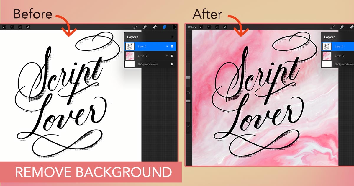 Remove Backgrounds easily with Blending Modes - iPad Calligraphy