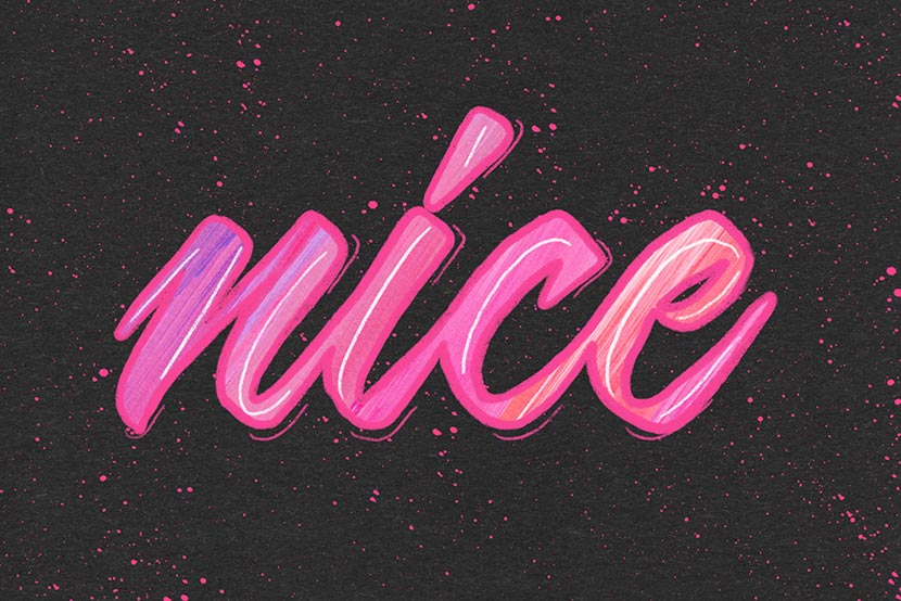 Paint Streaked Lettering in Affinity Designer