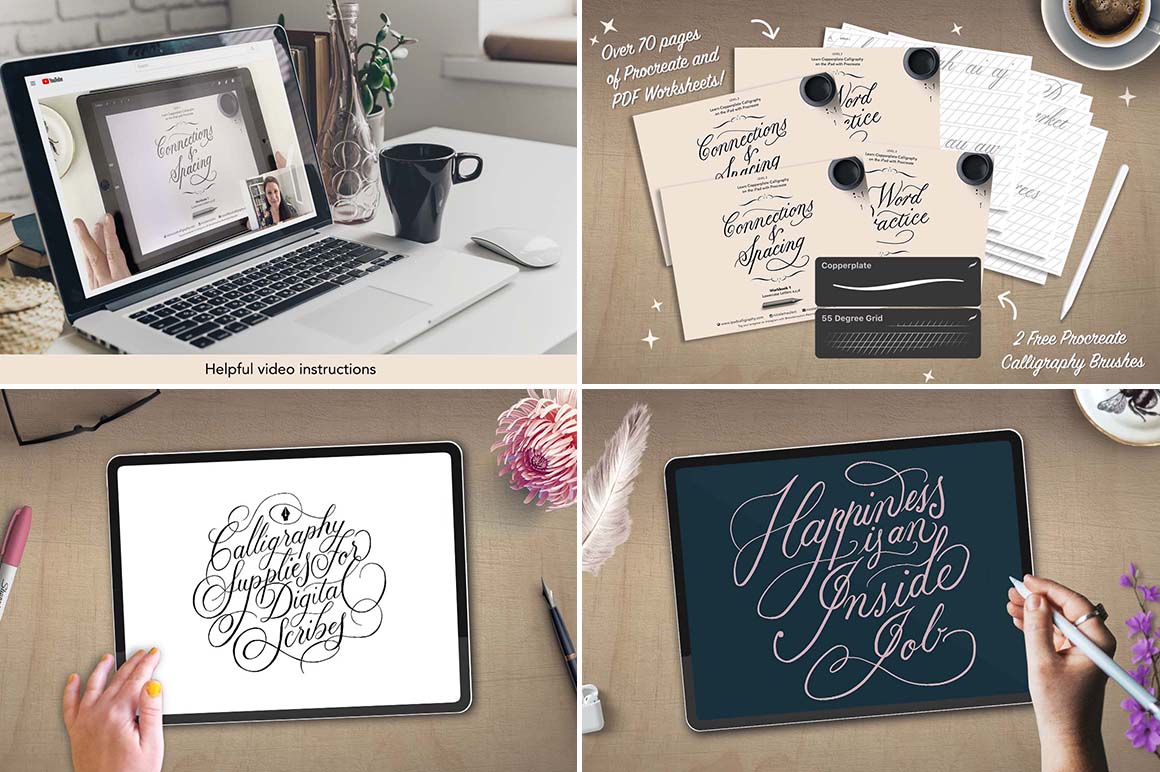 Copperplate Calligraphy with Procreate - Level 1&2 Bundle