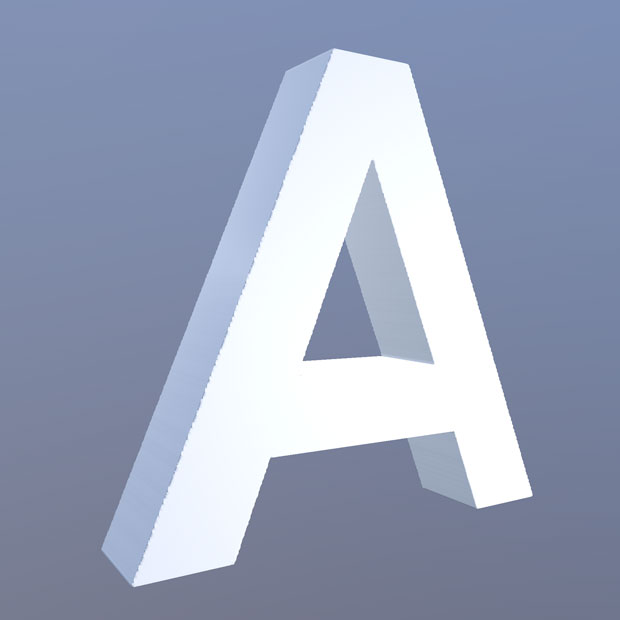 Free 3D model Letter A for Procreate