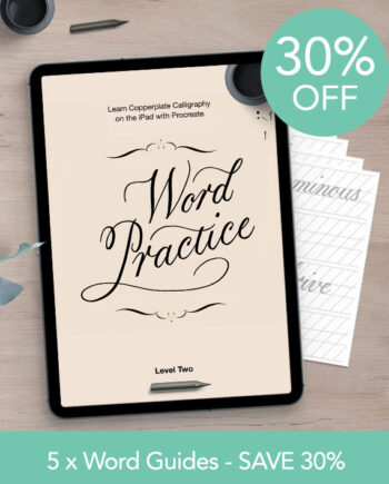 Calligraphy Word Practice Guide for Procreate - Bundle
