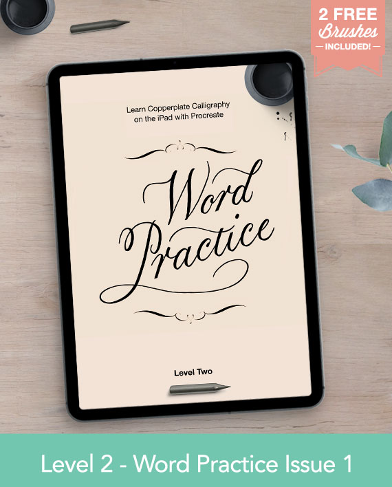 Calligraphy Word Practice Guide for Procreate