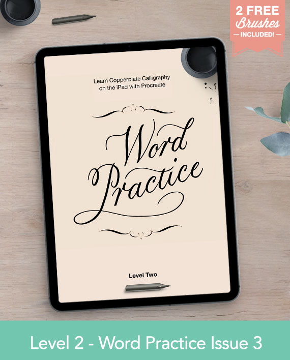 Calligraphy Word Practice Guide for Procreate - Issue 3
