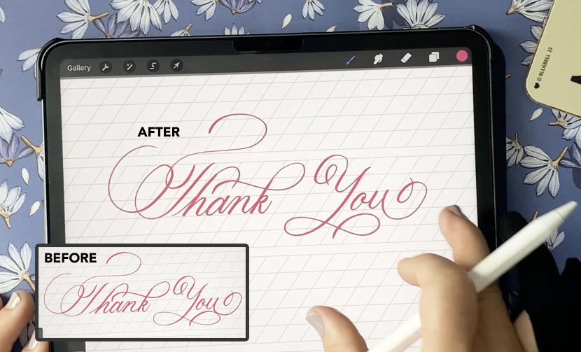 Calligraphy Book Practice on Your iPad – Easy Procreate Hack 