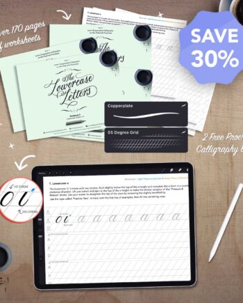 iPad Calligraphy Worksheets - Full Set