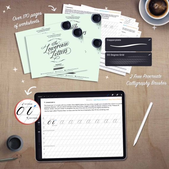 iPad Calligraphy Worksheets - Full Set