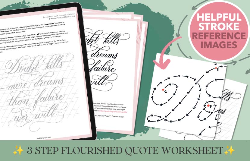 Flourished Quote Worksheet using the Reference Image Feature