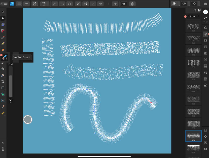 Affinity Designer iPad 2.5 - Vector Brush Tool