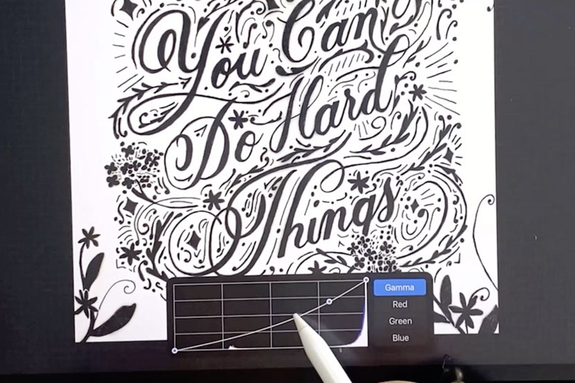 Digitize hand drawn art in Procreate