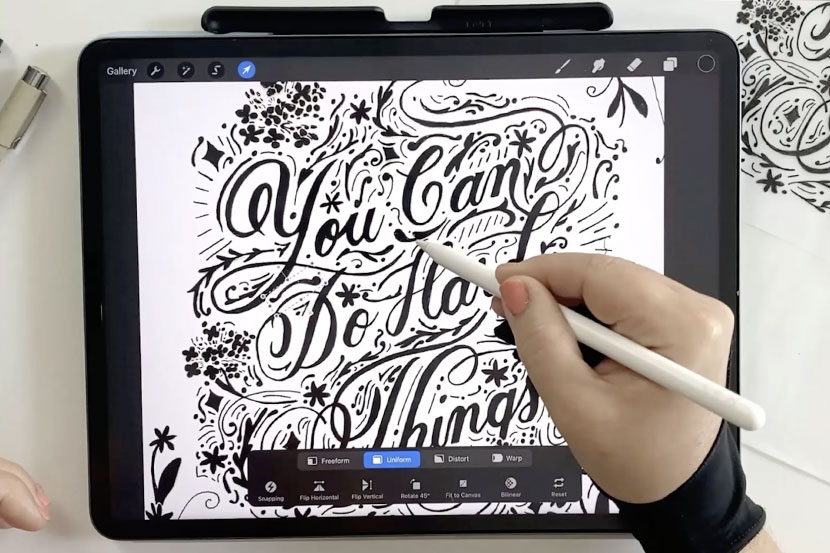 Digitize hand drawn art in Procreate