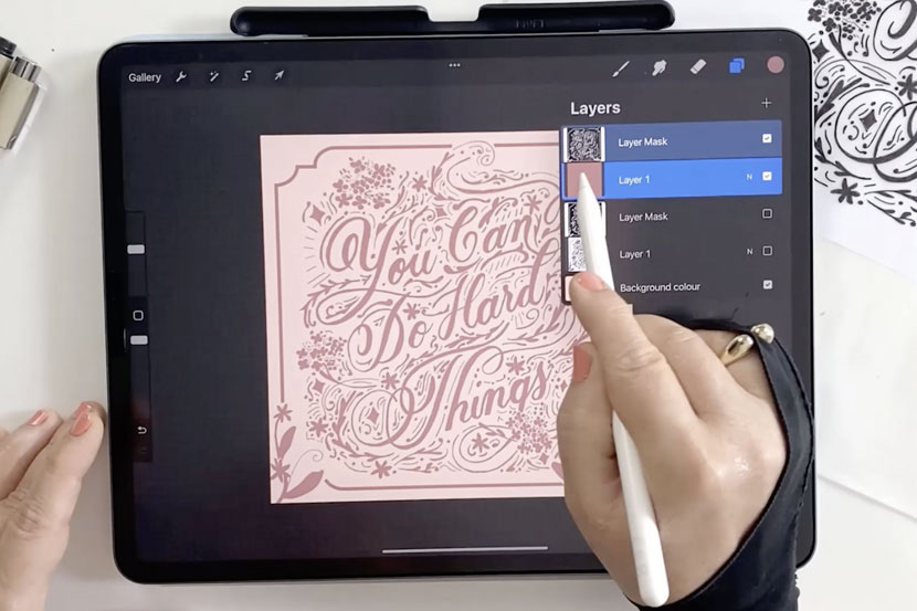 Digitize hand drawn art in Procreate