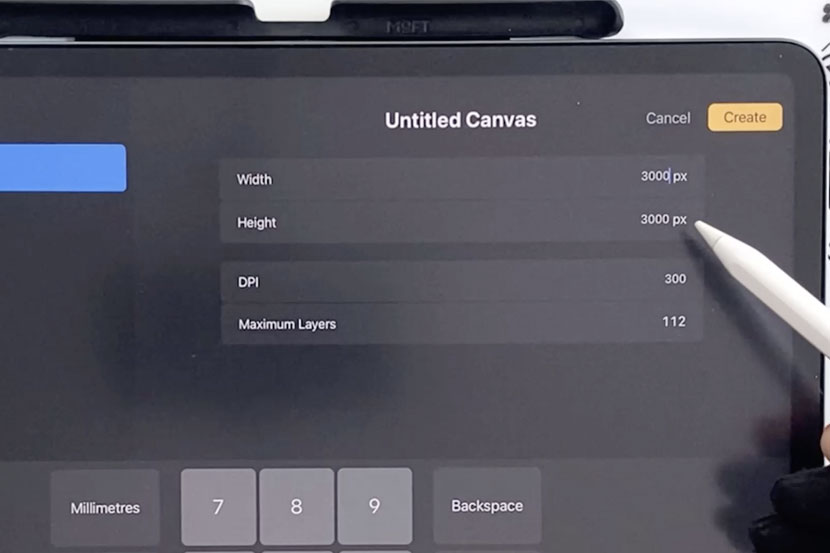 Digitize hand drawn art in Procreate