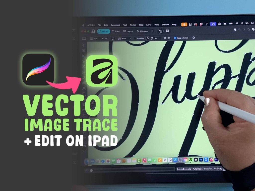 Affinity Studio - Vector Image Trace on the iPad